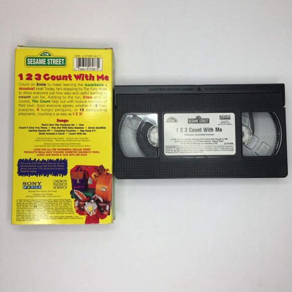 Vtg Set 4 VHS Tapes Sesame Street Favorite Songs Guessing Game 25 Years Count - Picture 10 of 11
